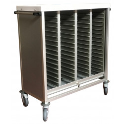 Carro de medicación para 60 pastilleros de dispensación semanal