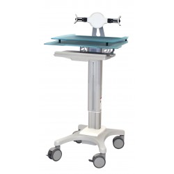 carro informático con soporte y doble balda