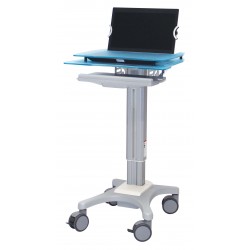 Estación informática con soporte y doble estante