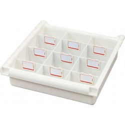 Cubeta de medicación  400x400 con separadores