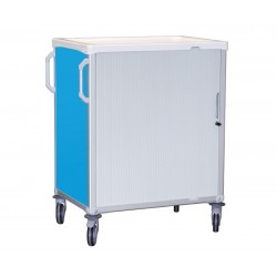 Carro porta historias clínicas con persiana