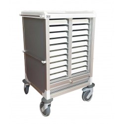 Carro medicacion para 20 bandejas